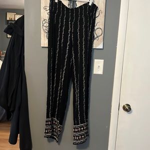 Three Dots Medium Floral Palazzo Pants